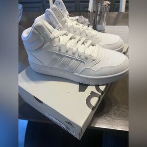 ** Brand New** Adidas Women's White Mid-Top Sneakers